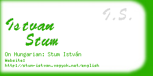 istvan stum business card